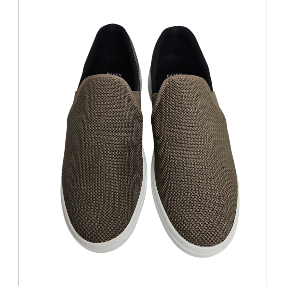 Eileen Fisher Pep Flyknit Mesh Slip On Platform Sneaker Brown Size 10